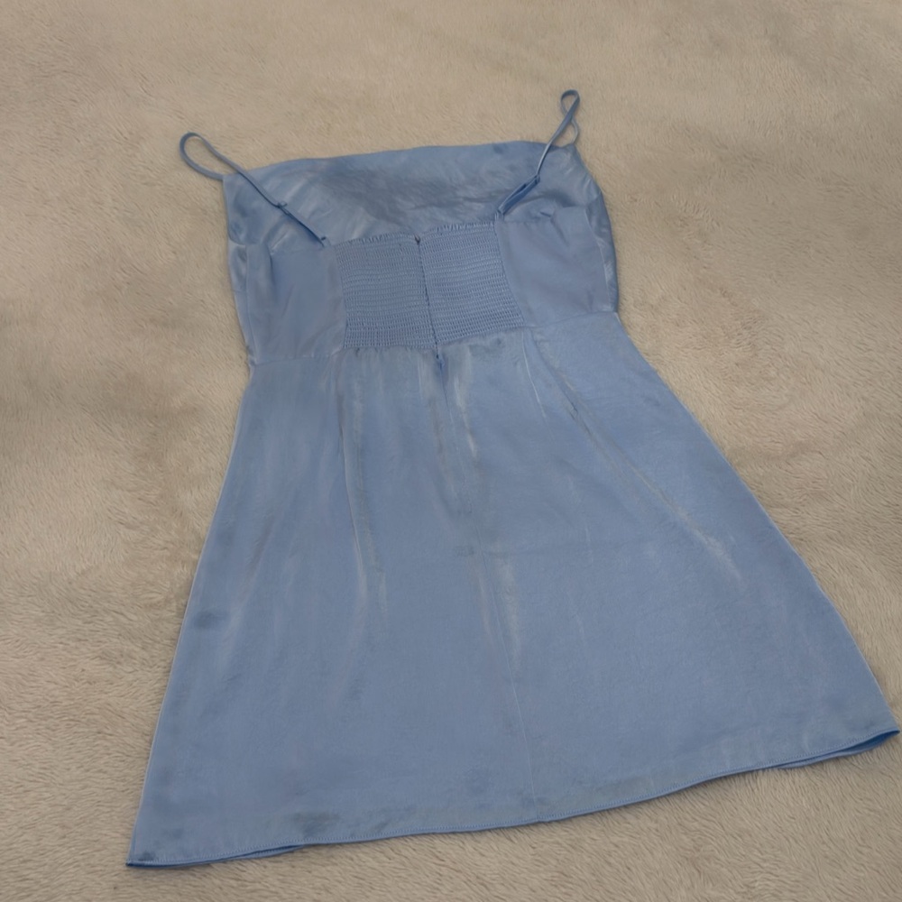 Sunday Best Mini Satin Dress🩵 - Picture 4 of 7